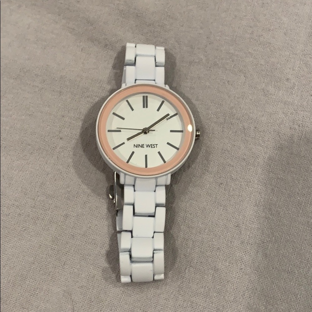 Nine West White Rubberized Watch